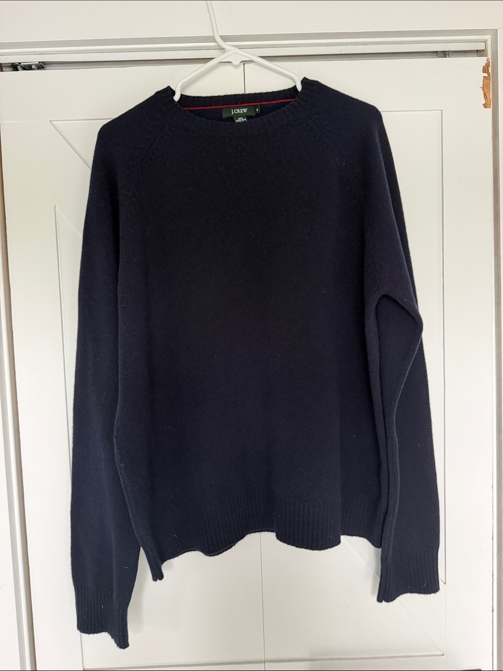 J. Crew Men’s Dark Navy Wool Crewneck Sweater